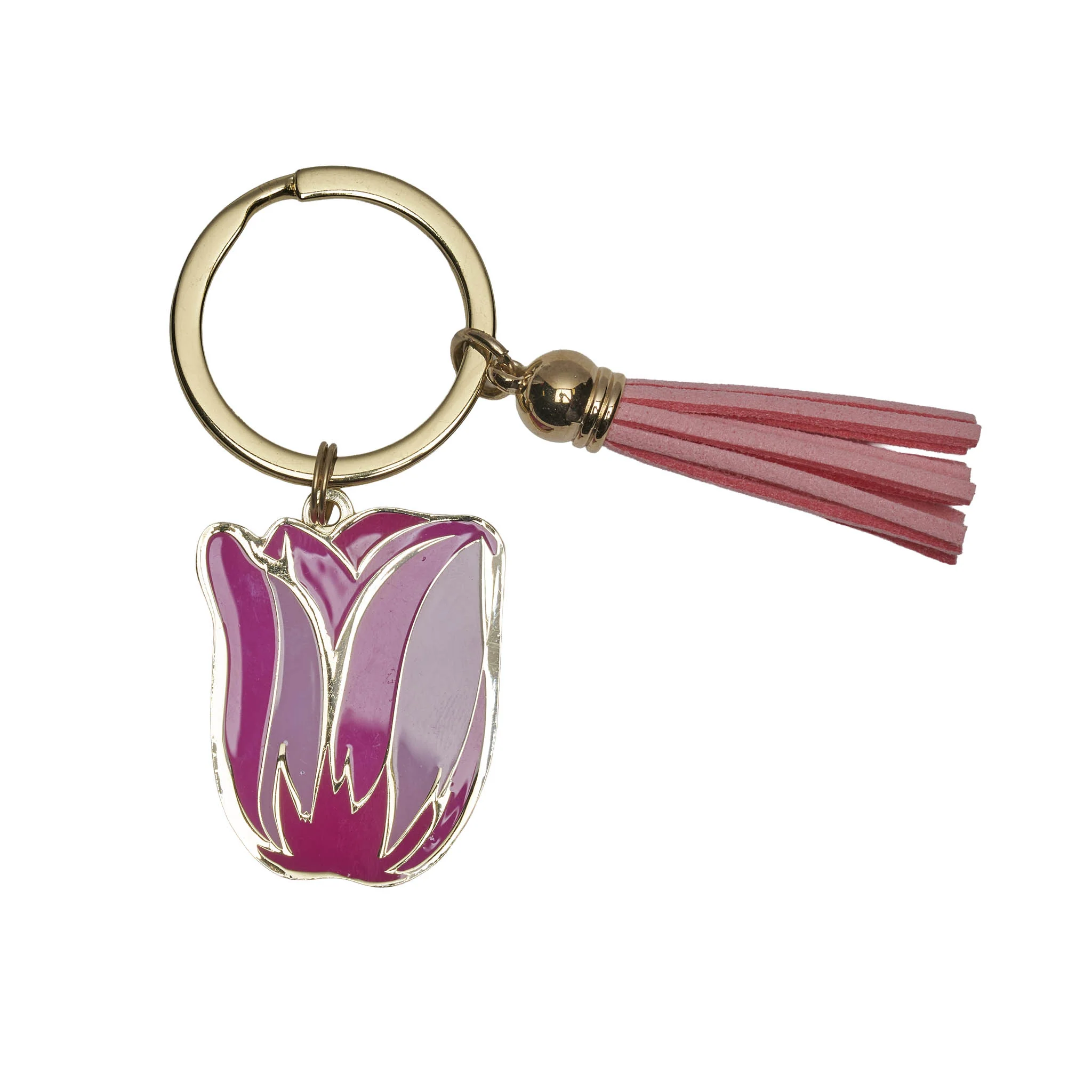 Biltmore Blooms Pink Tulip Tassel Keychain