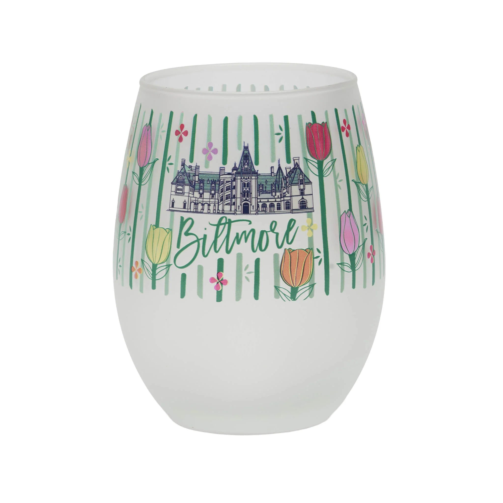 Biltmore Blooms Tulip Stemless Wine Glass