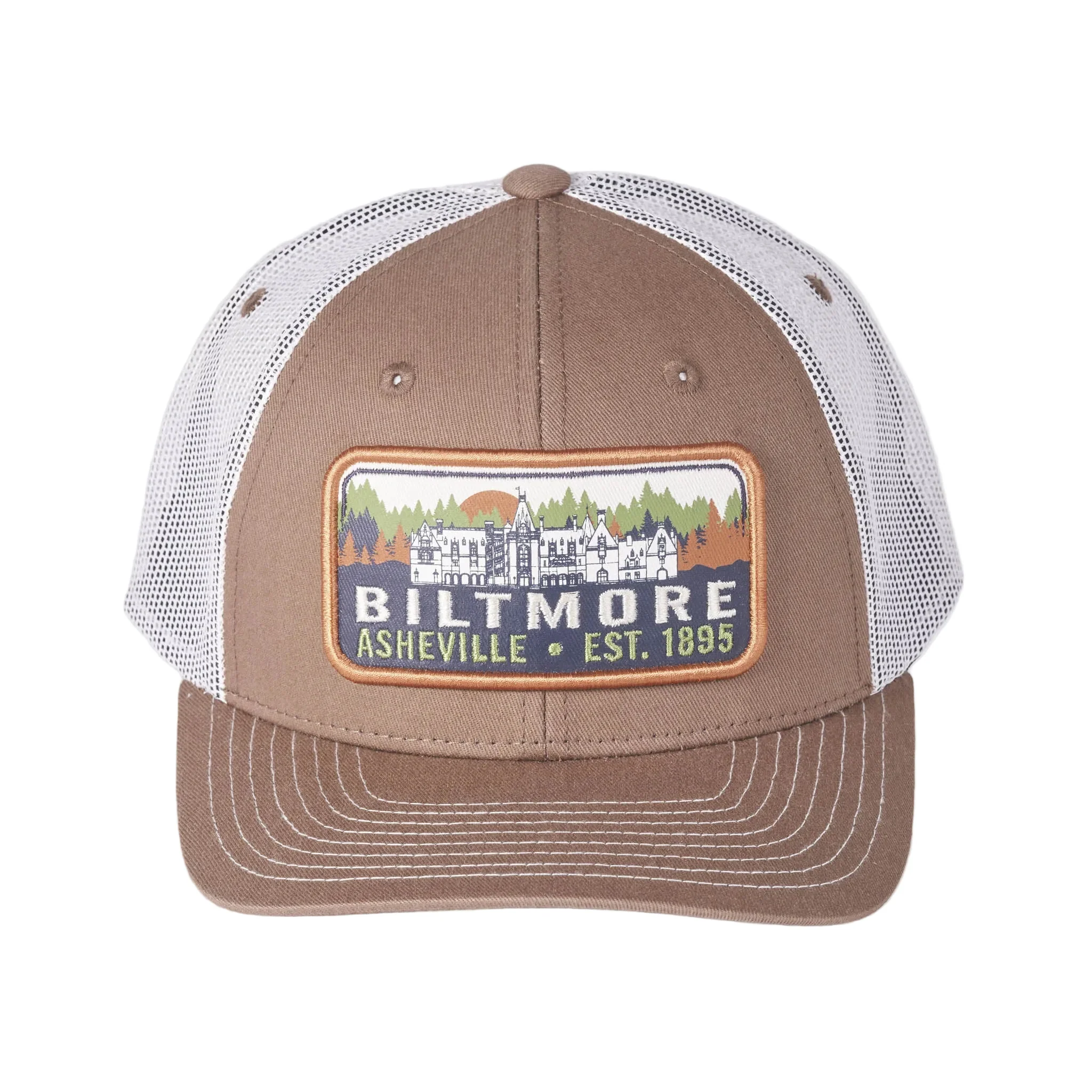 Biltmore Fall Badge Hat – Coffee, White