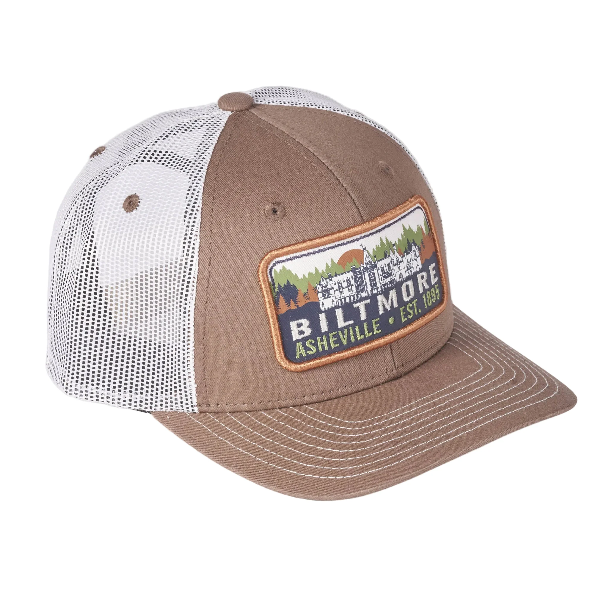 Biltmore Fall Badge Hat – Coffee, White - Image 2