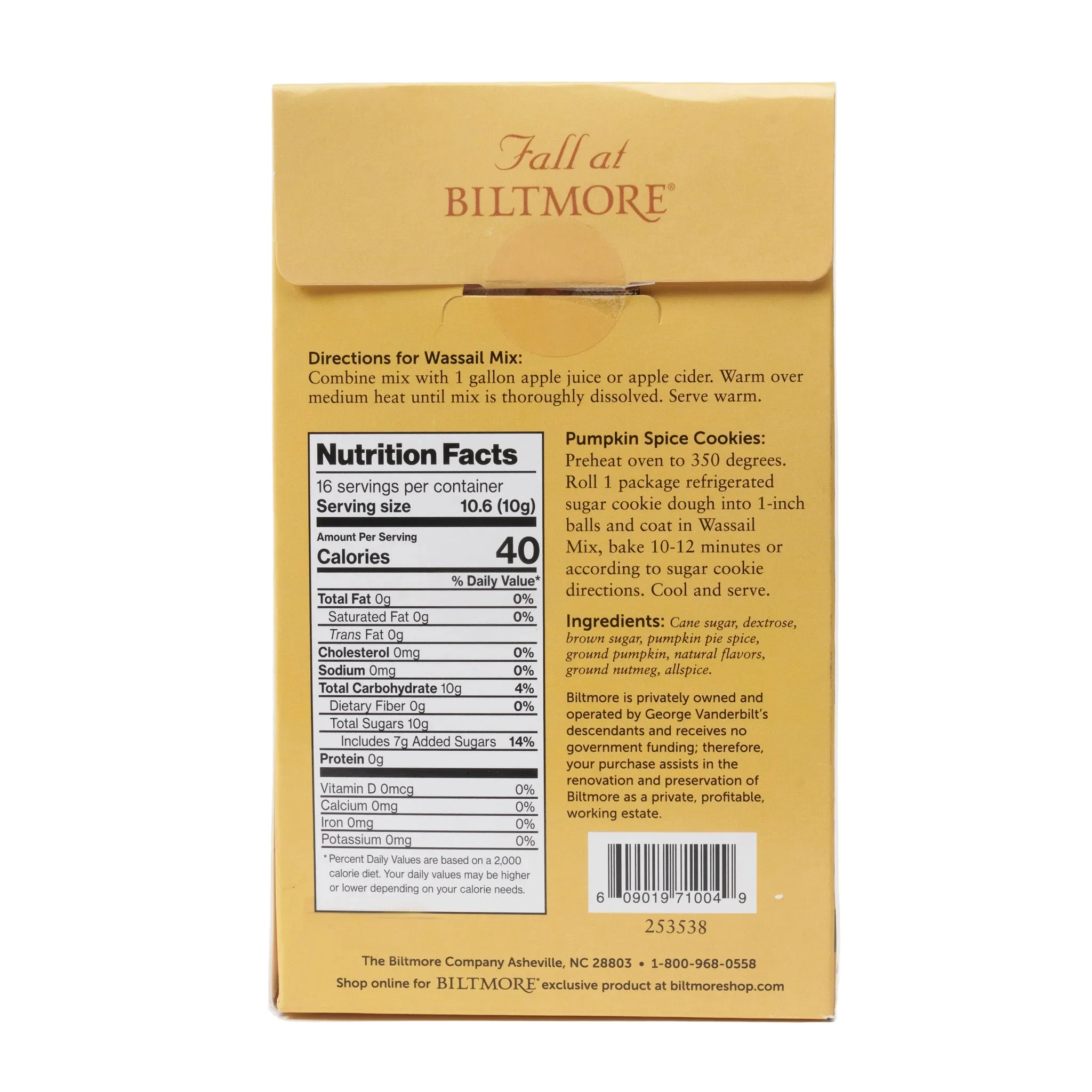 Biltmore® Fall Pumpkin Spice Wassail Mix - Image 2