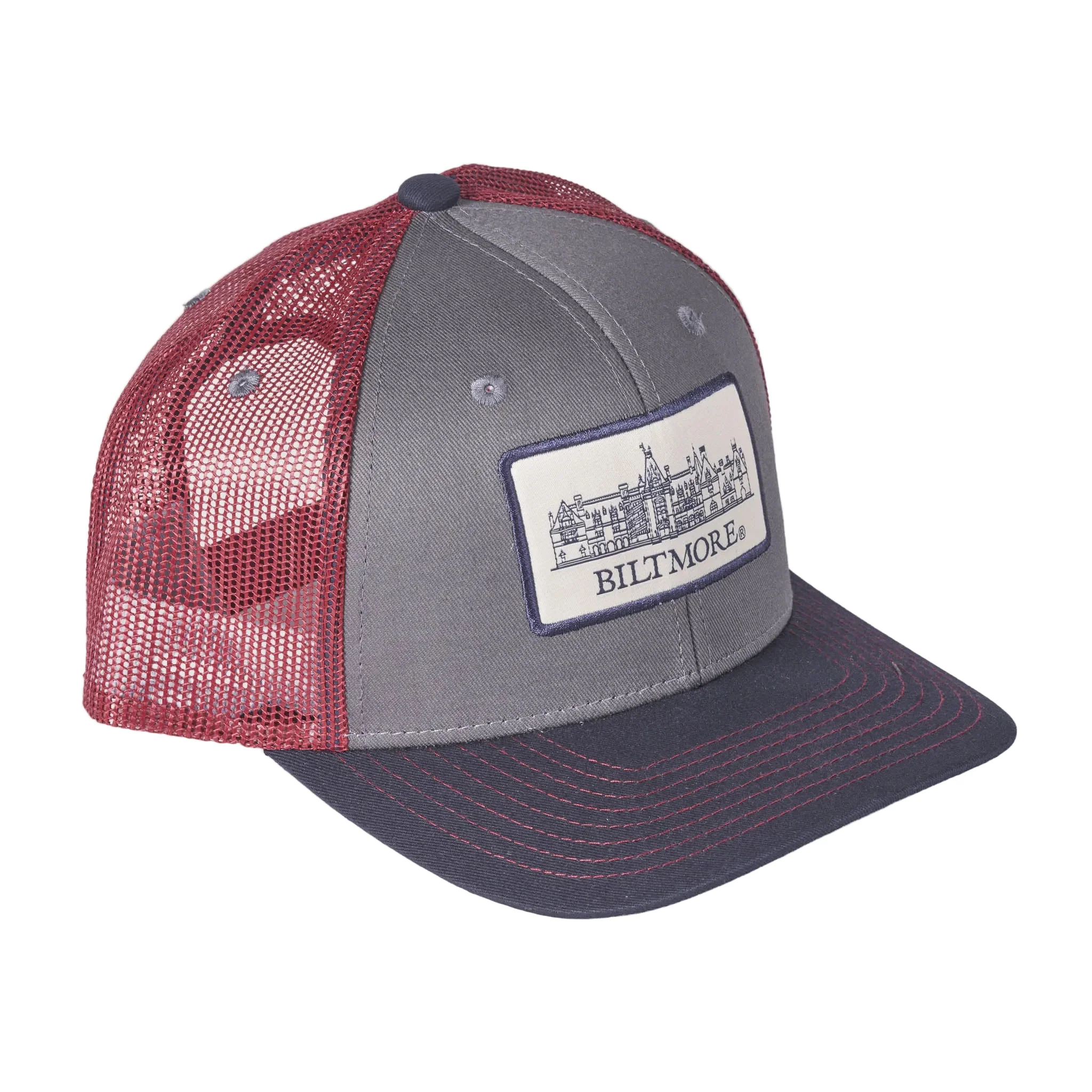 Biltmore House Badge Hat – Grey, Navy Blue, Burgundy - Image 2