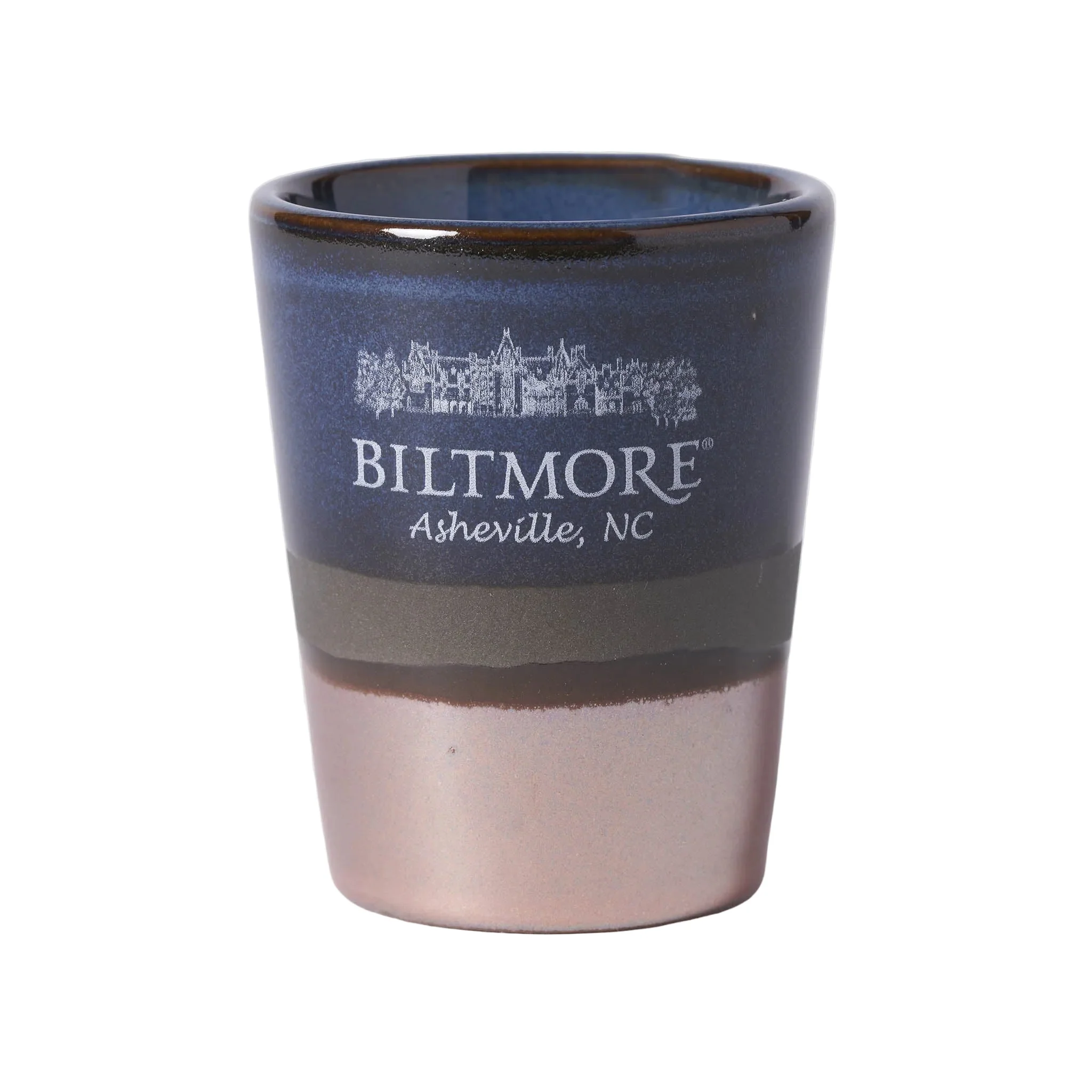 Biltmore House Ceramic Shot Glass – Blue Copper