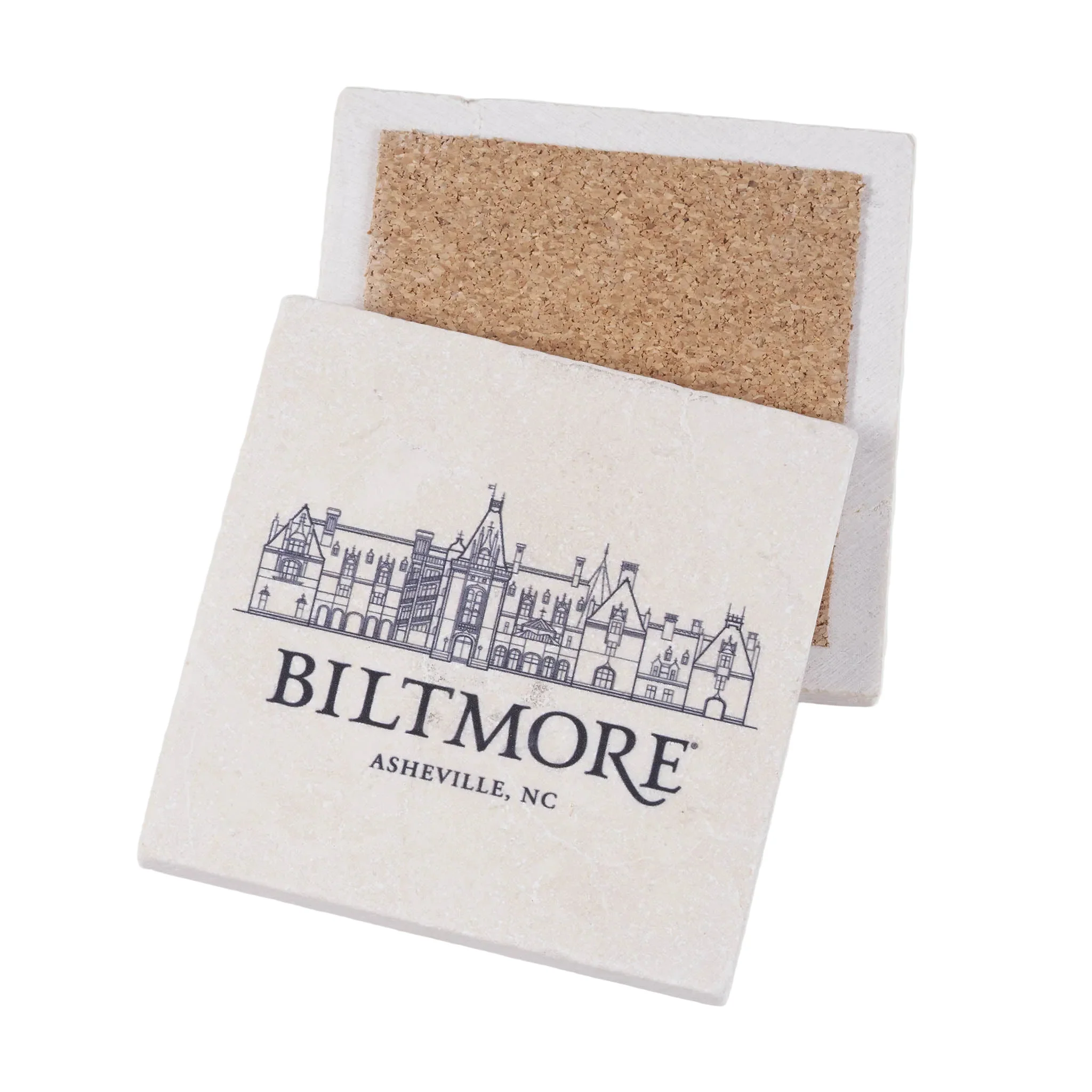 Biltmore House Façade Coaster – Stone