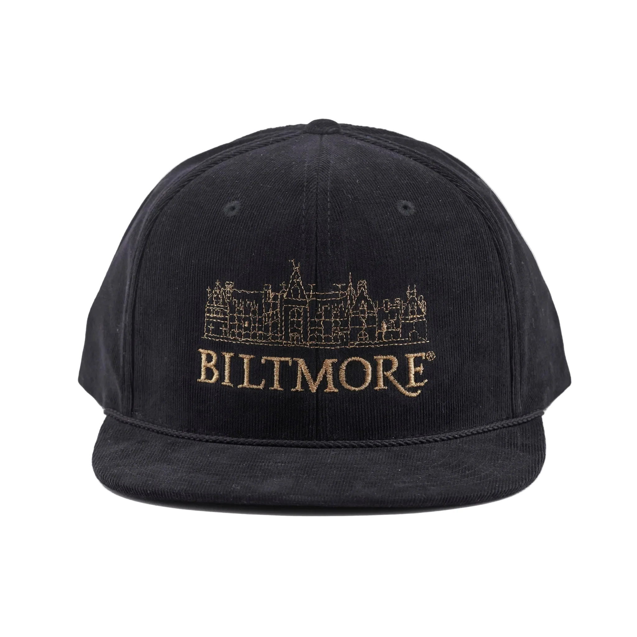 Biltmore House Snapback Hat – Black with Gold