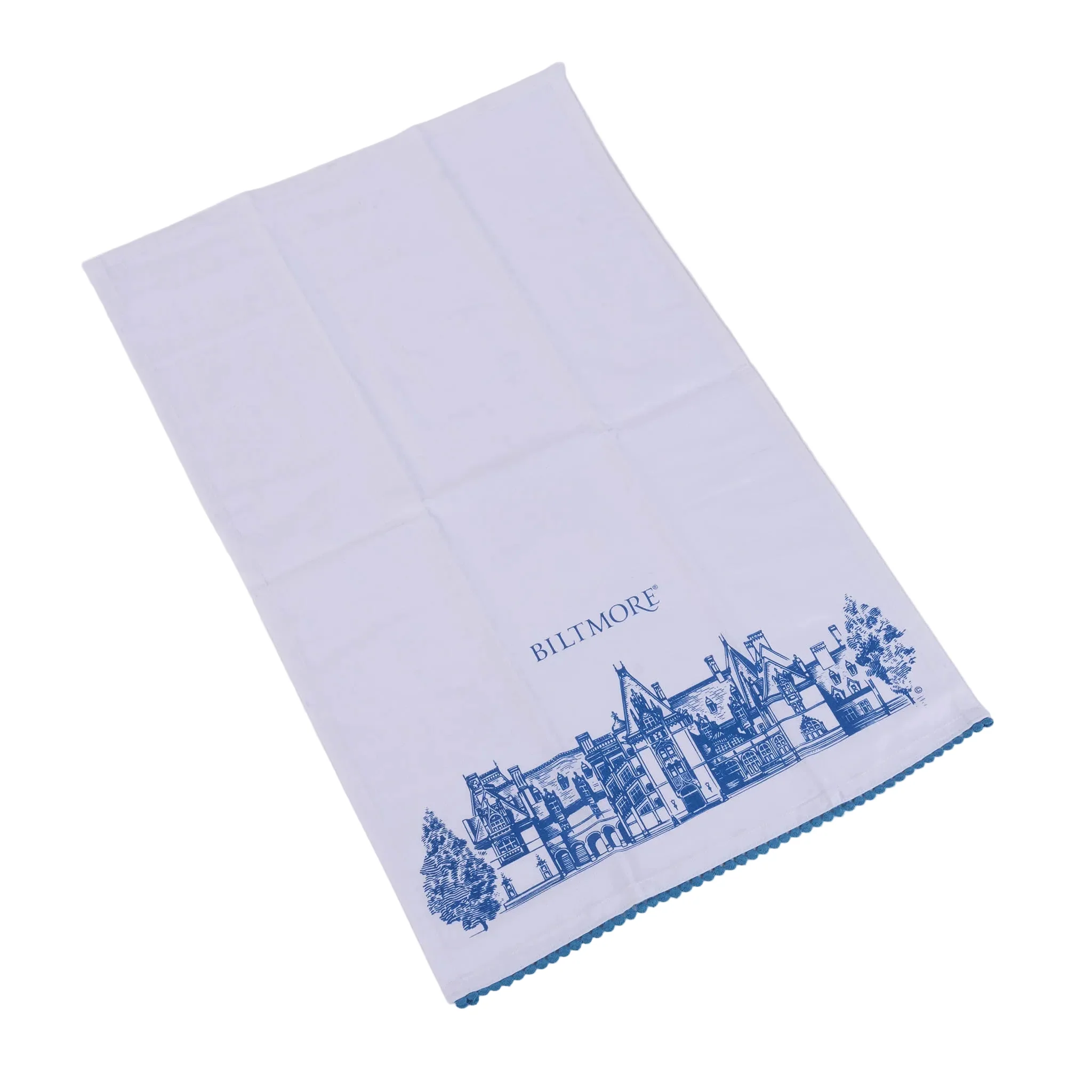 Biltmore House Tea Towel – White