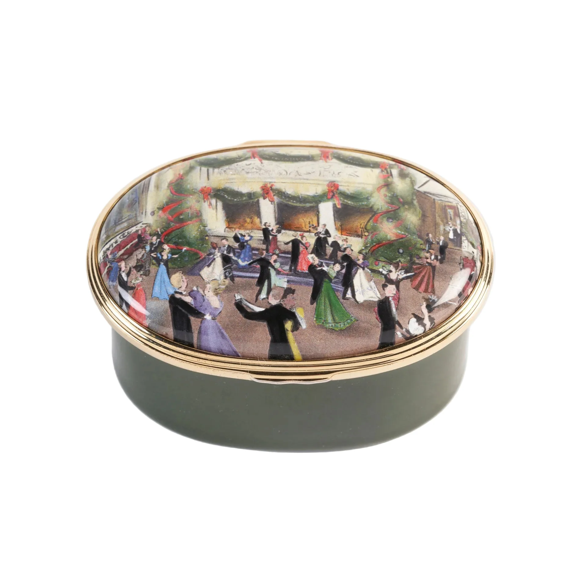 Biltmore® Banquet Hall Green Enamel Music Box by Halcyon Days