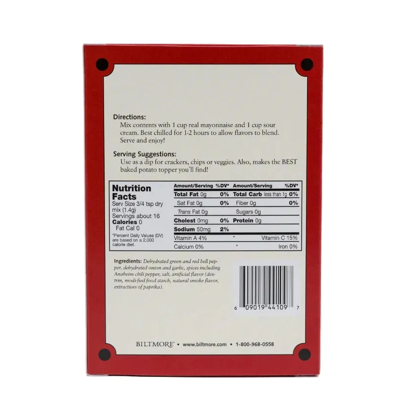 Biltmore® Roasted Red Pepper Dip Mix - Image 3