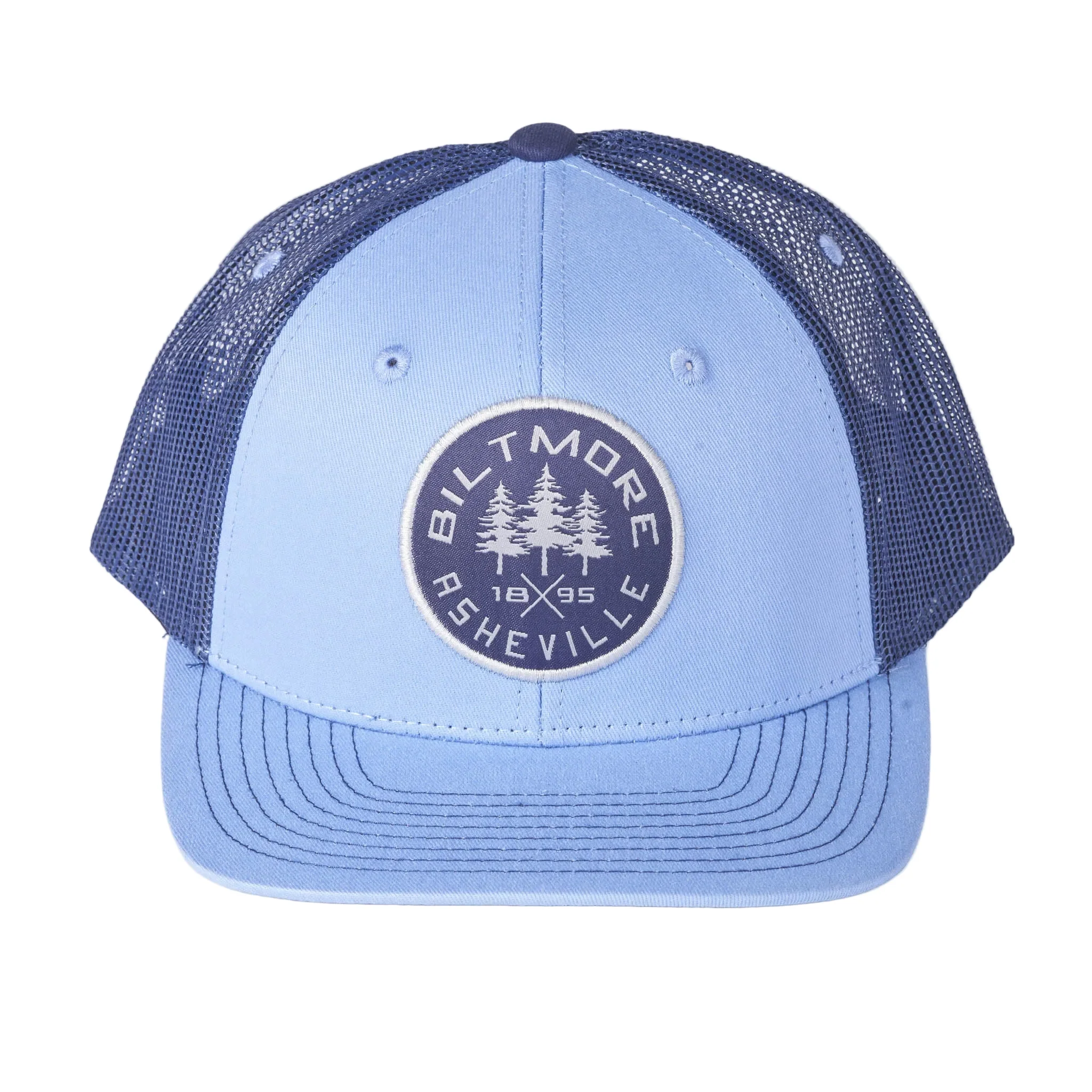 Biltmore Round Badge Hat – Carolina and Navy Blue