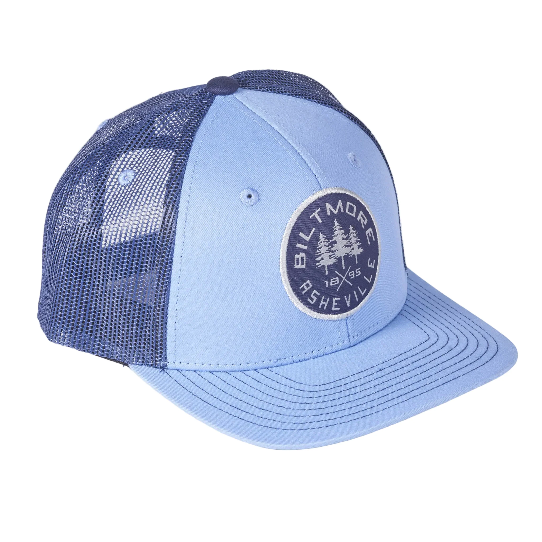 Biltmore Round Badge Hat – Carolina and Navy Blue - Image 2