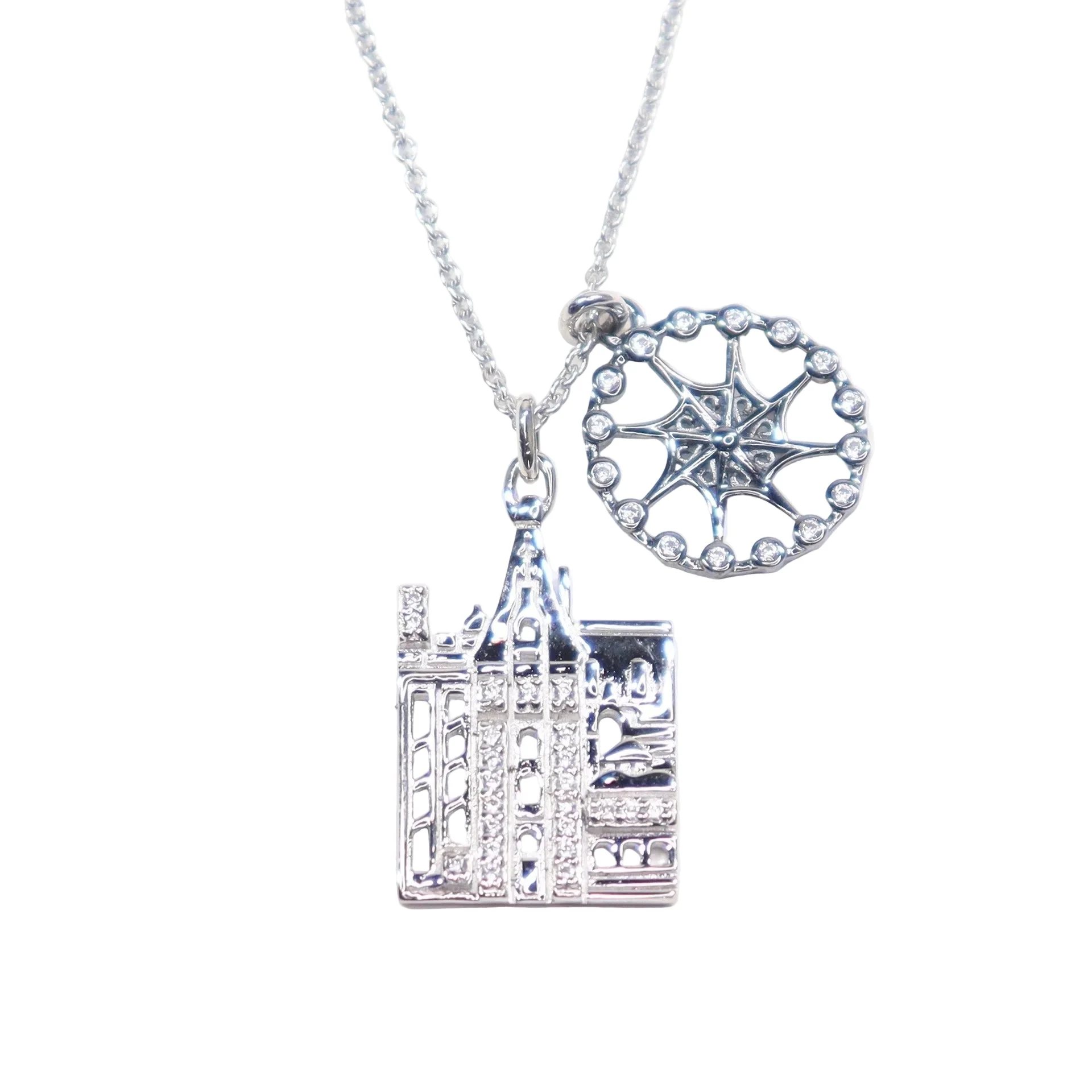 CRISLU Biltmore House with Grand Staircase Chandelier Charm