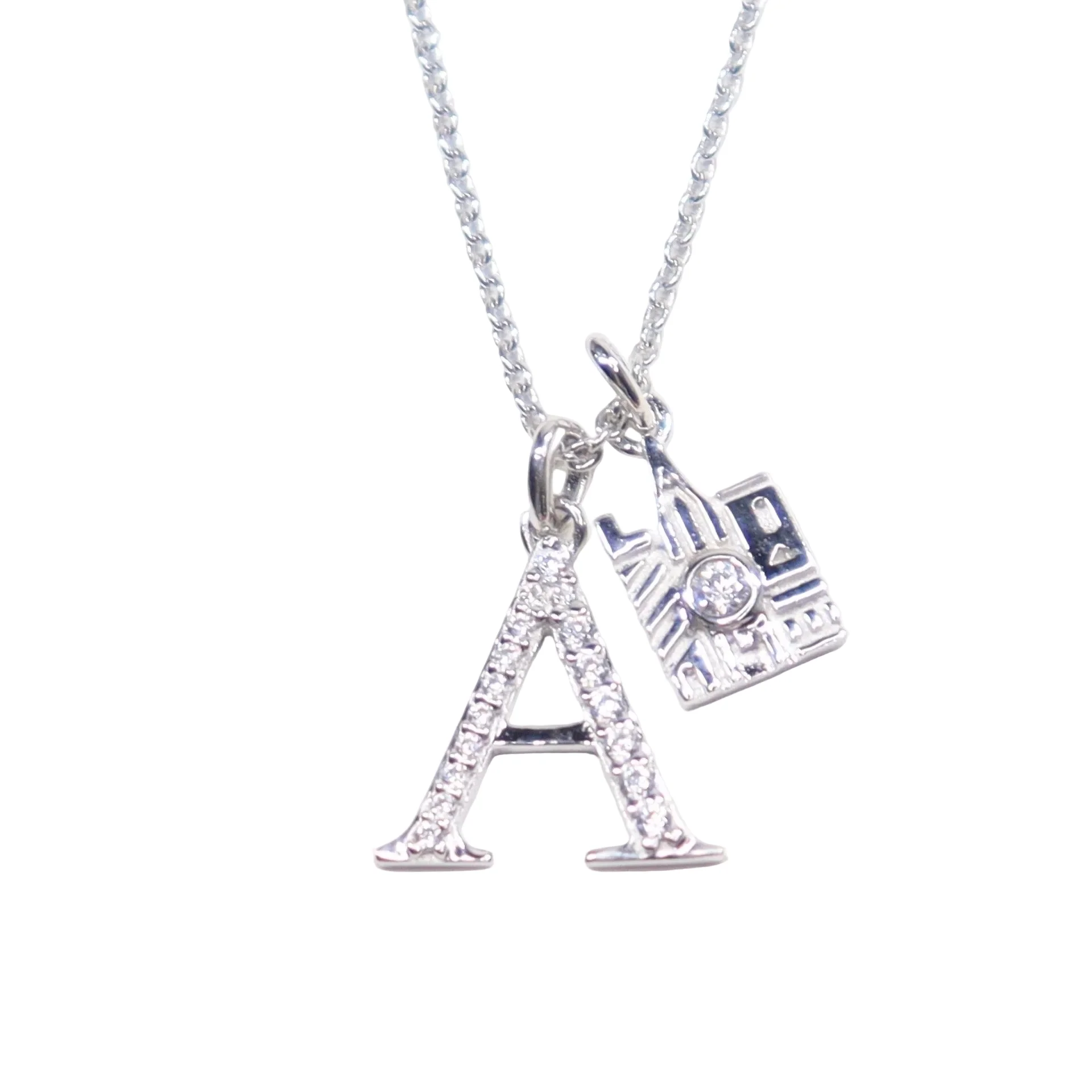 CRISLU Sparkling Initial A&B Charm