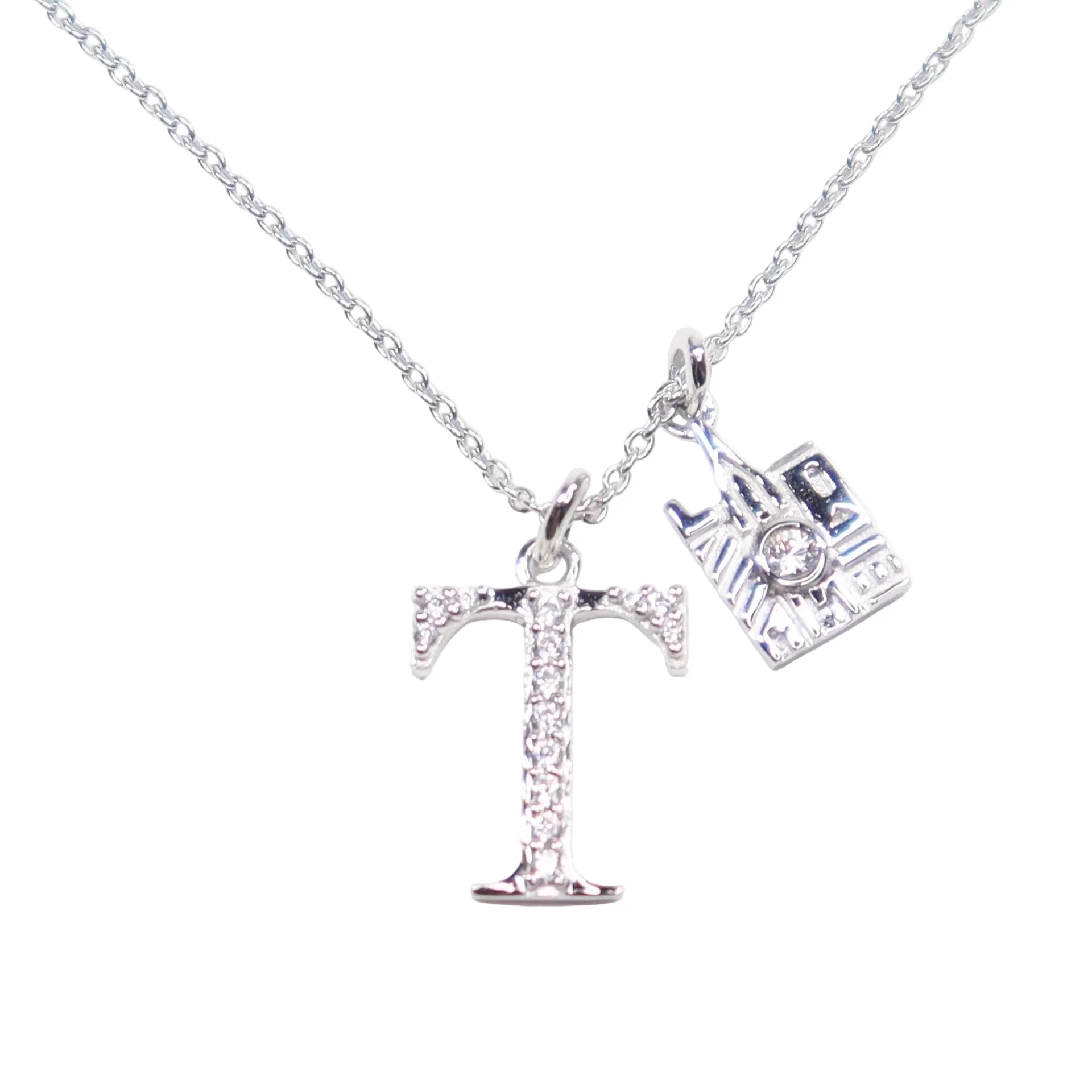 CRISLU Sparkling Initial T Charm
