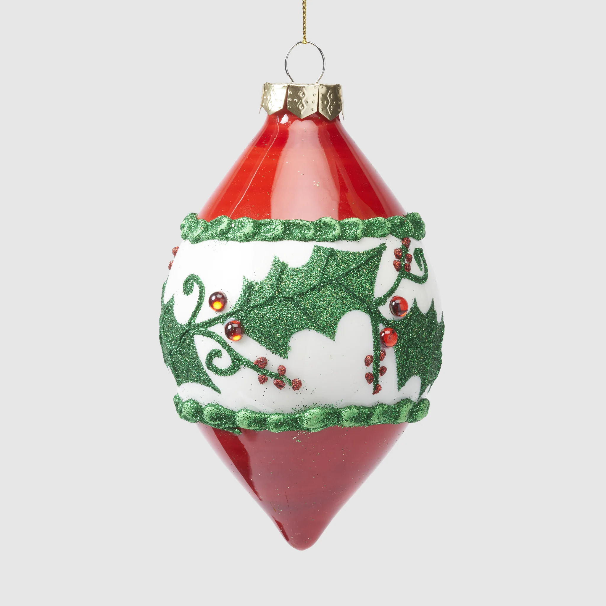 Holly Glass Ornament – Winter Garden Collection - Image 2