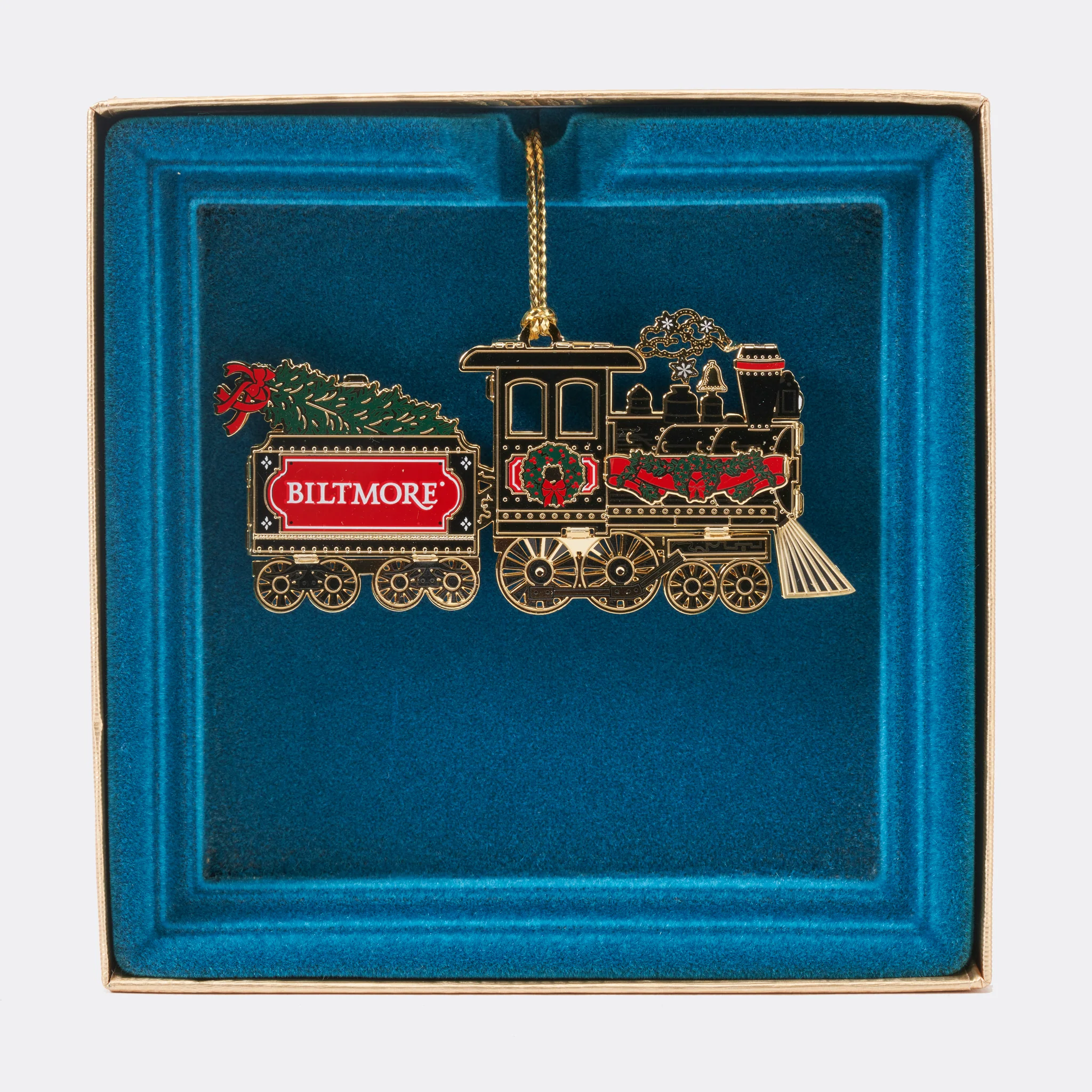 Christmas at Biltmore Three-Dimensional Brass Ornament – Train - Image 2