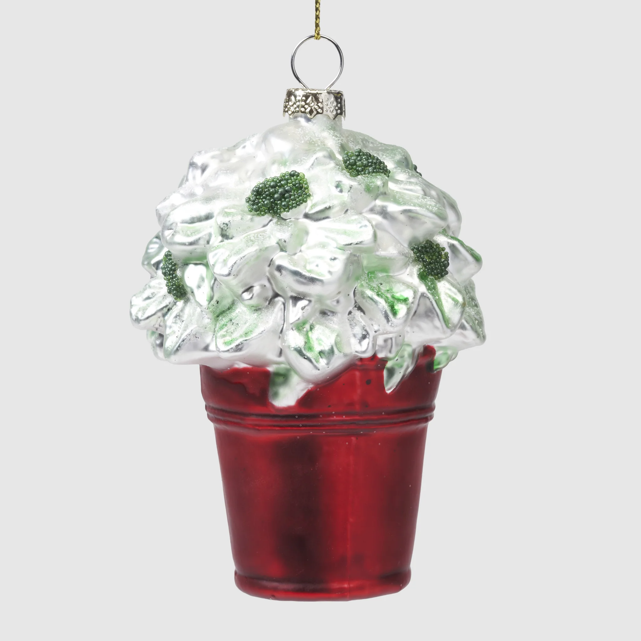 Yuletide Poinsettia Planter Ornament – Winter Garden Collection