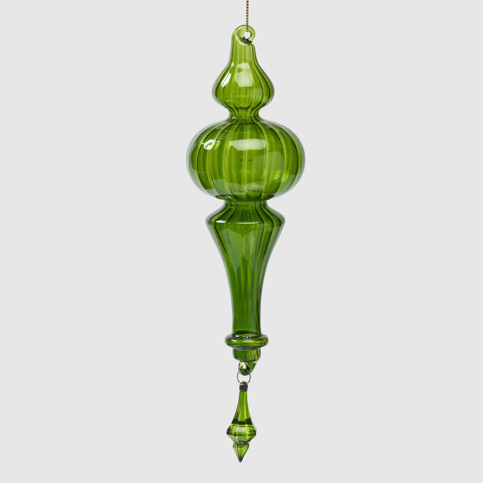 Emerald Glass Finial Ornament – Inspired by the Oak Sitting Room - Image 2